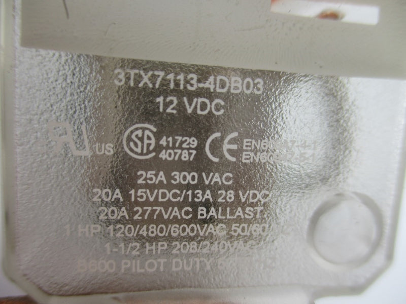 SIEMENS 3TX7113-4DB03 12VDC 25A NUPI
