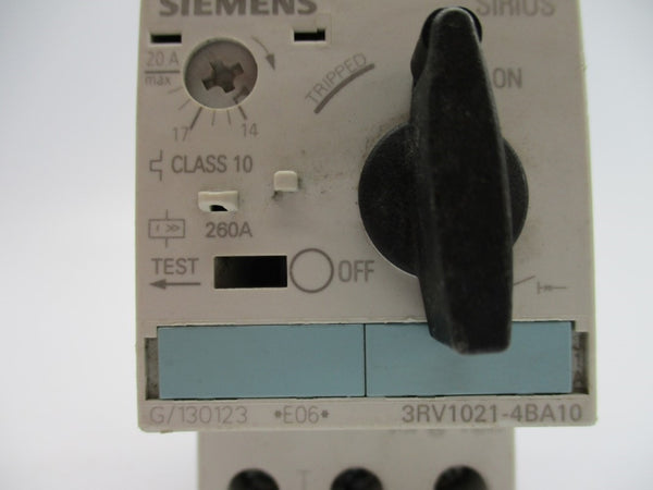 SIEMENS 3RV1021-4BA10 240V 14-20A NUPI