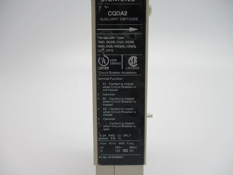 SIEMENS CQDA2 250V 15A NUPI