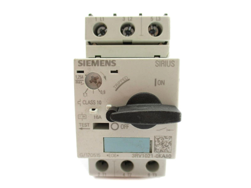 SIEMENS 3RV1021-0KA10 240V 0.9-1.25A NUPI