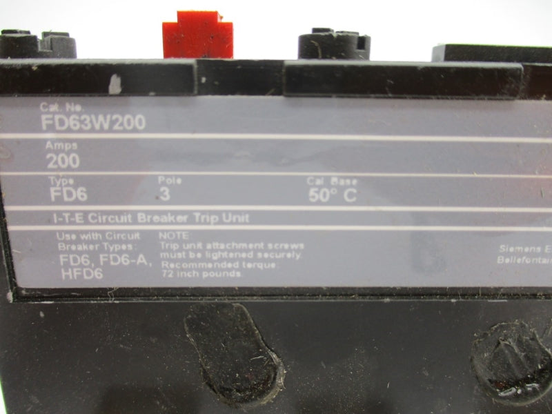 SIEMENS FD63W200 200A NUPI
