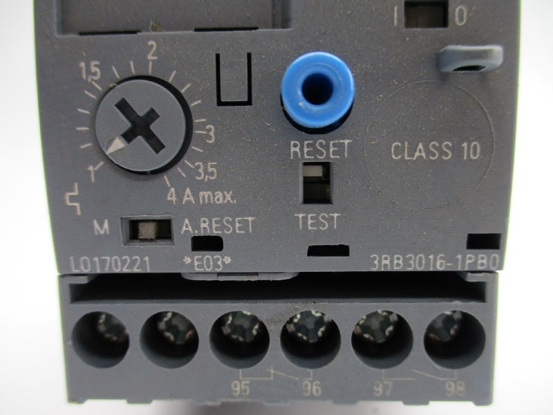 SIEMENS 3RB3016-1PB0 600VAC 1-4A NUPI