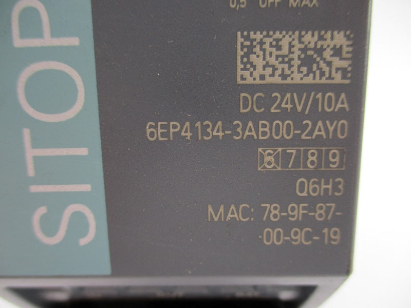 SIEMENS 6EP4134-3AB00-2AY0 24VDC 10A NUPI