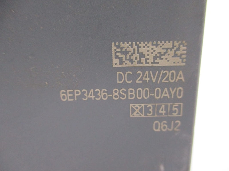 SIEMENS 6EP3436-8SB00-0AY0 24VDC 20A NUPI