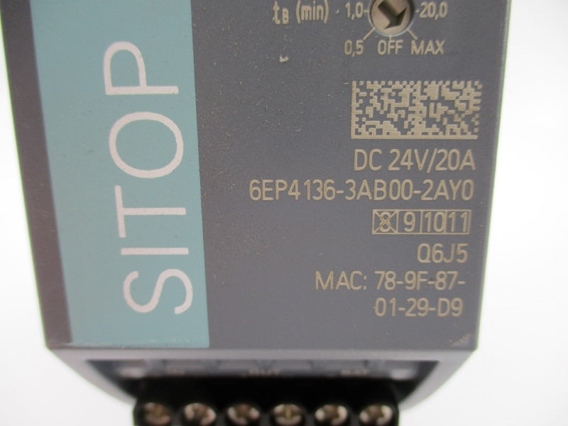 SIEMENS 6EP4136-3AB00-2AY0 24VDC 20A NUPI
