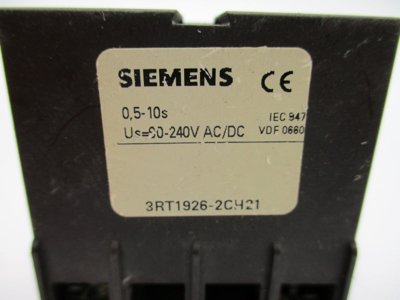 SIEMENS 3RT1926-2CH21 90-240VAC/DC 0.5-10S NUPI