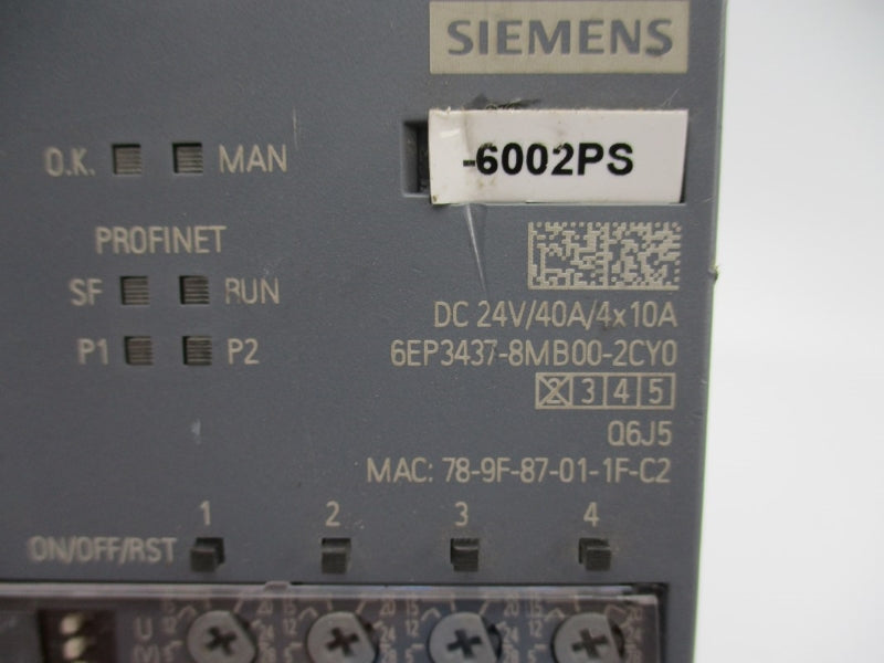 SIEMENS 6EP3437-8MB00-2CY0 24VDC 40A NUPI