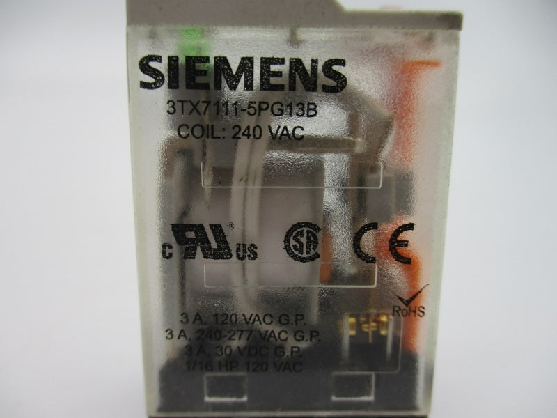 SIEMENS 3TX7111-5PG13B 240VAC 3A NUPI