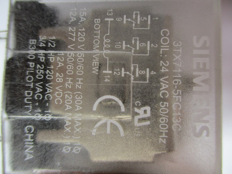 SIEMENS 3TX7116-5FC13C 24VAC 15A NUPI