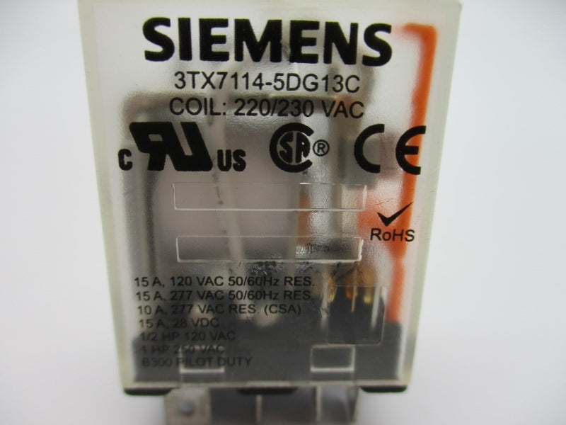 SIEMENS 3TX7114-5DG13C 220/230VAC 15A NUPI