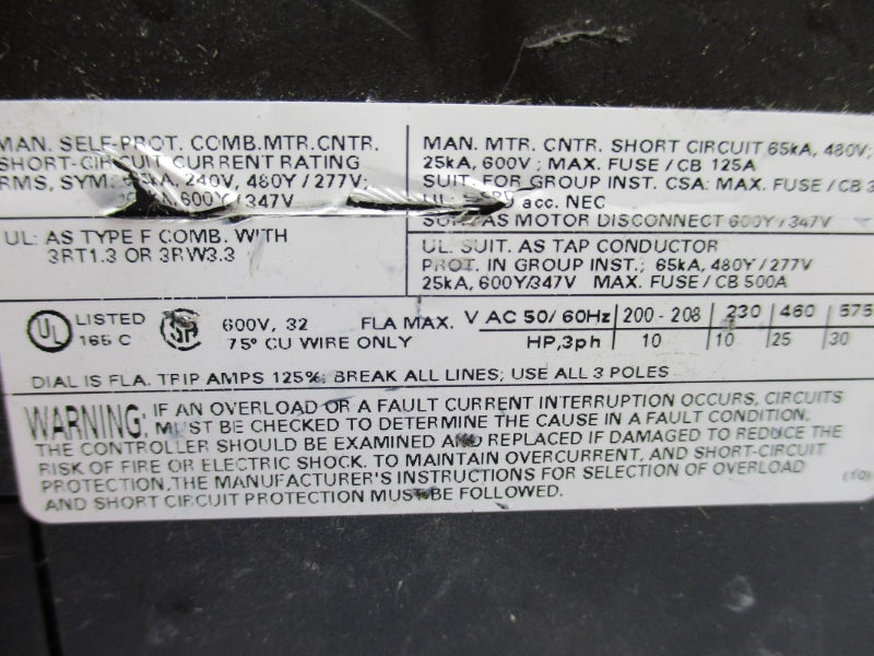 SIEMENS 3RV1031-4EA10 240V 22-32A NUPI