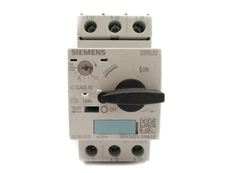 SIEMENS 3RV1021-1HA10 240V 5.5-8A NUPI