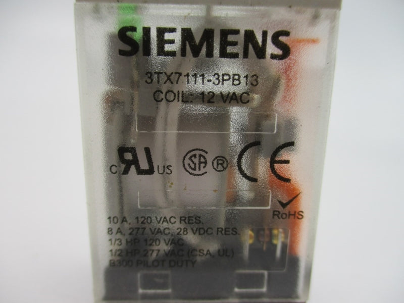 SIEMENS 3TX7111-3PB13 12VAC 10A NUPI