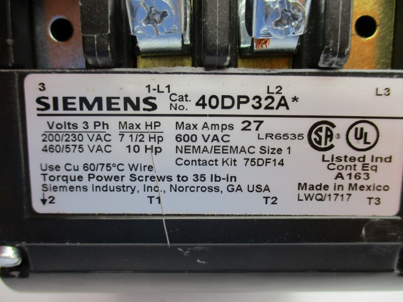 SIEMENS 40DP32AJ 24V 27A NUPI