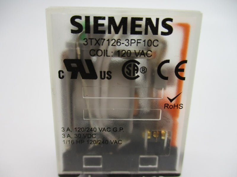 SIEMENS 3TX7126-3PF10C 120VAC 3A NUPI