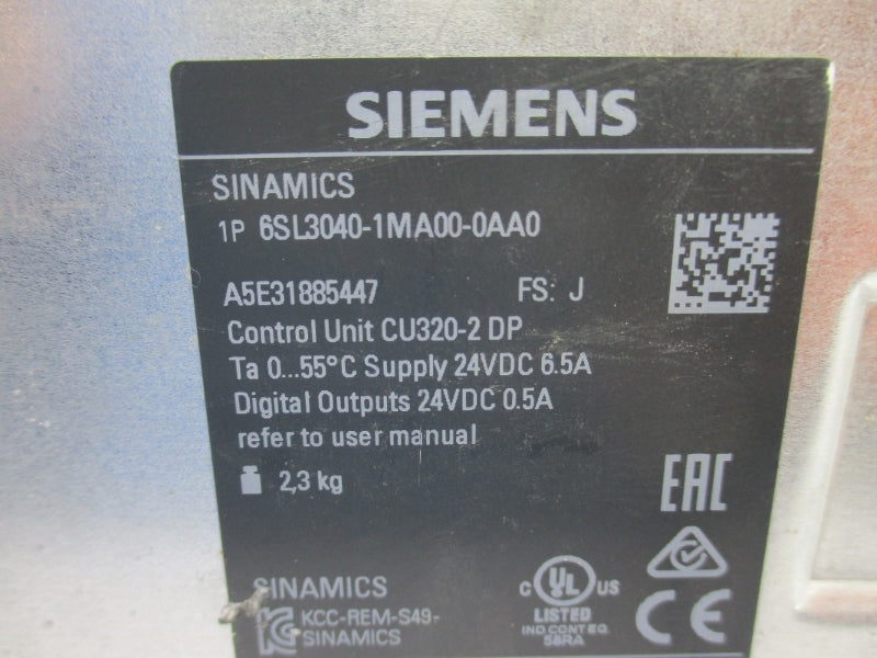 SIEMENS 6SL3040-1MA00-0AA0 24VDC 6.5A NUPI