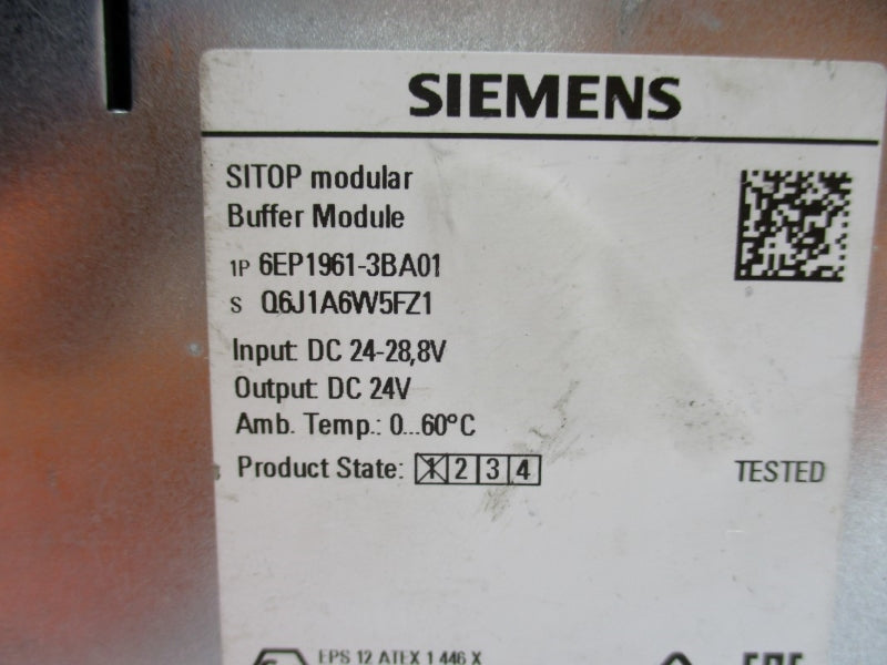 SIEMENS 6EP1961-3BA01 24-28VDC (AS PICTURED) NUPI