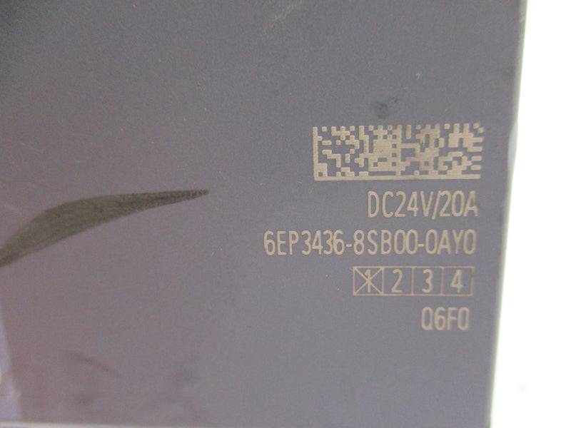 SIEMENS 6EP3436-8SB00-0AY0 24VDC 20A (AS PICTURED) NUPI