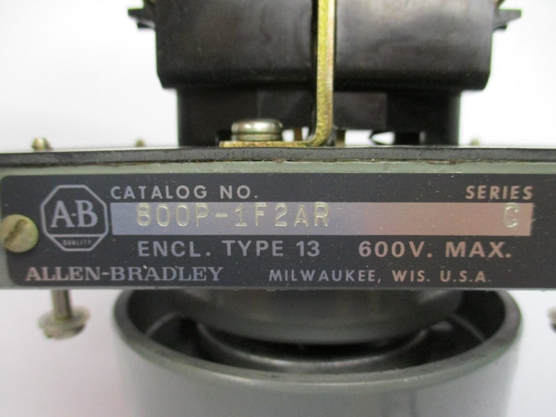 ALLEN BRADLEY 800P-1F2AR SER. C 600V NSNP