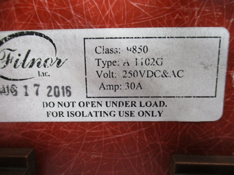 FILNOR A-1102G 9850 50VAC/DC 30A NSNP