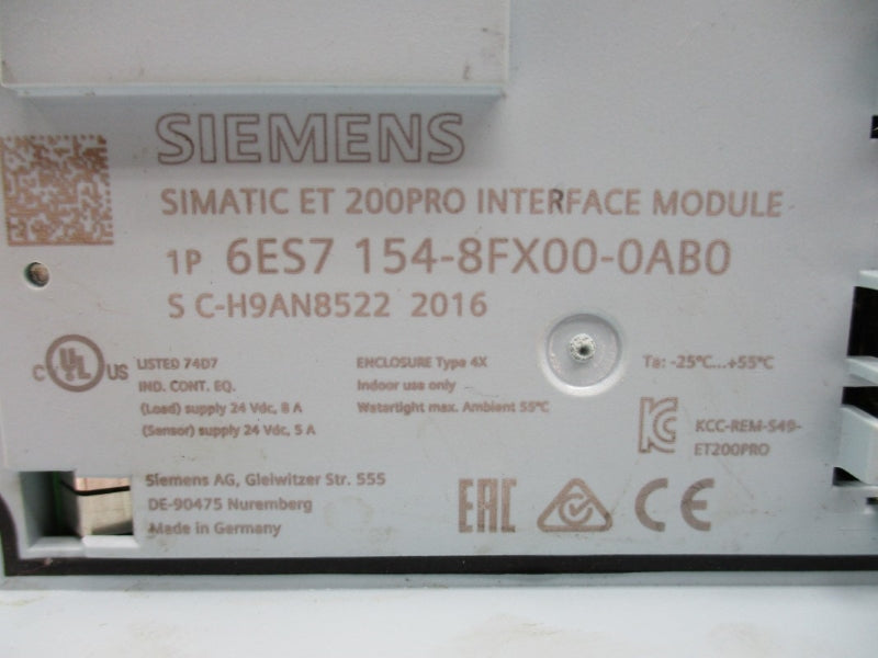 SIEMENS 6ES7154-8FX00-0AB0 24VDC 8A NSNP