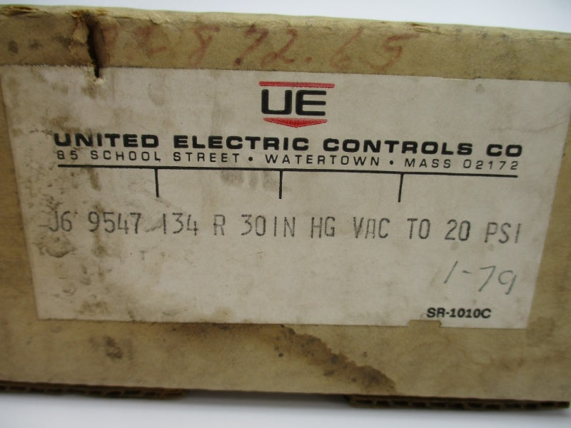 UNITED ELECTRIC J61349547 125/250VAC 15A 20PSI 1/2" NSMP