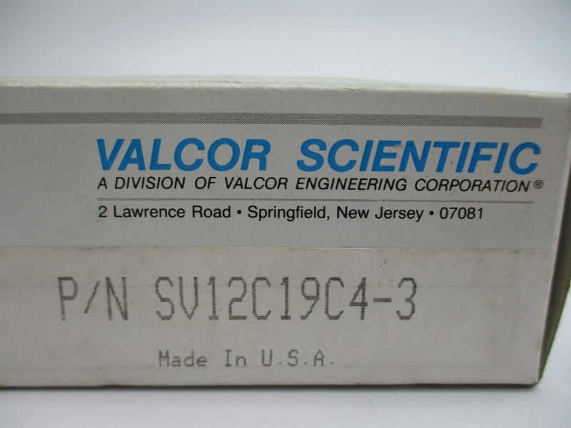 VALCOR SCIENTIFIC SV12C19C4-3 115V 175PSI NSMP