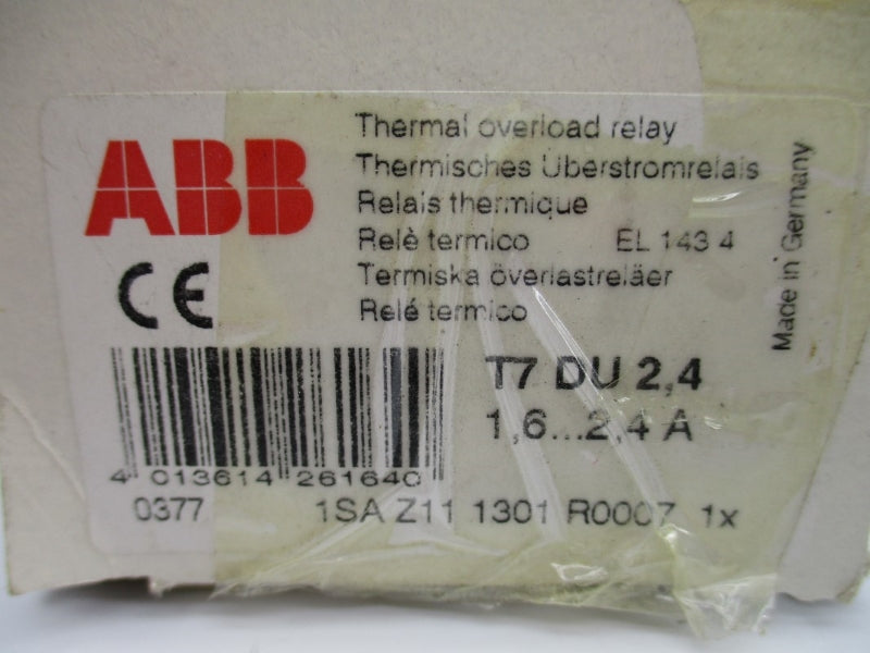 ABB T7DU2,4 1SAZ111301R0007 690V 1.6-2.4A NSMP