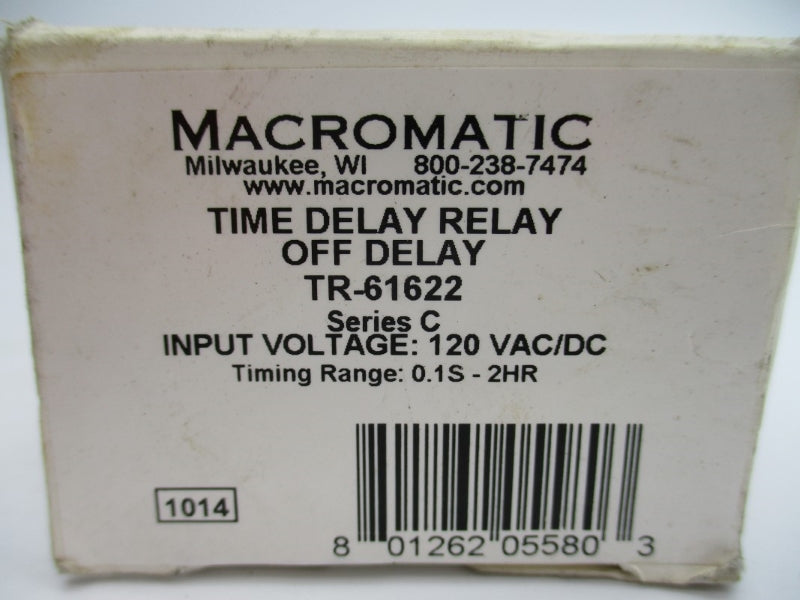 MACROMATIC TR-61622 SER. C 120VAC/DC 10A 0.1S-2H NSMP