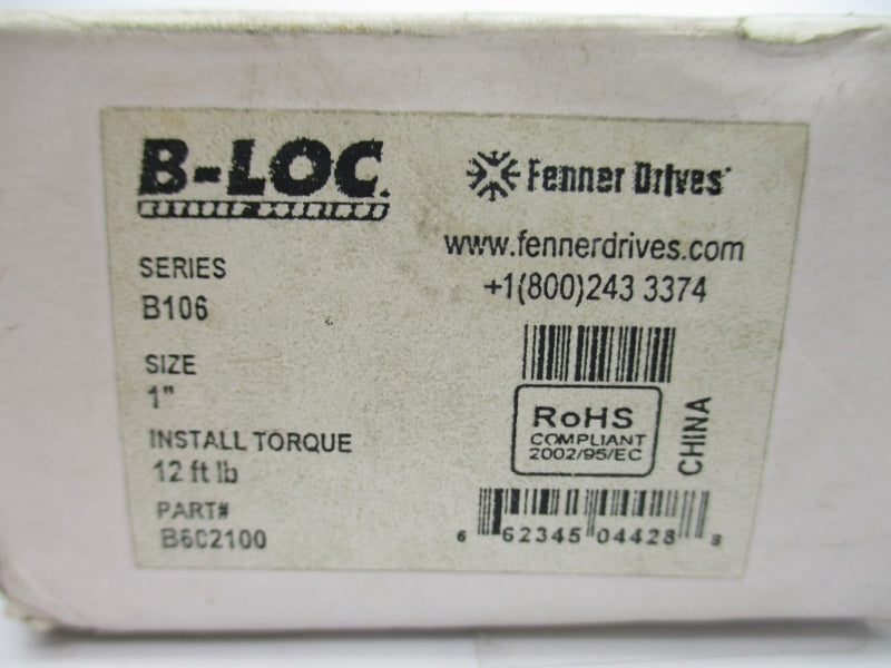 FENNER DRIVES B-LOC B6C2100 SER. B106 1" NSMP