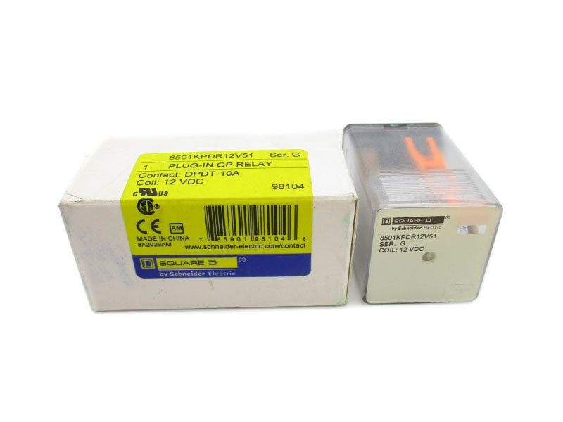 SQUARE D 8501KPDR12V51 SER. G 12VDC 10A NSMP