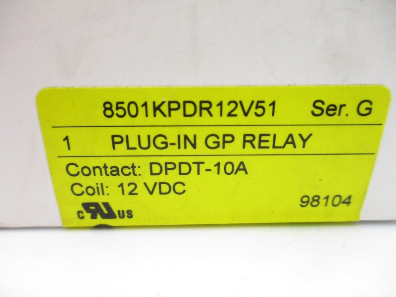 SQUARE D 8501KPDR12V51 SER. G 12VDC 10A NSMP