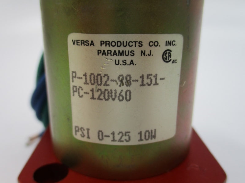 VERSA PRODUCTS P-1002-98-151-PC-120V60 120V 0-125PSI NSNP