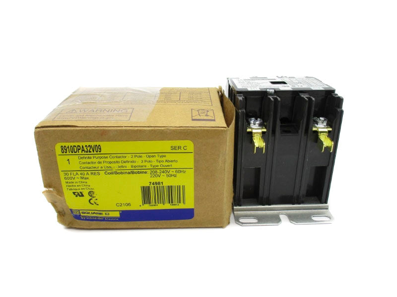 SQUARE D 8910DPA32V09 SER. C 208-240V 40A NSMP
