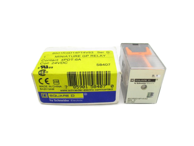 SQUARE D 8501RSD14P14V53 SER. D 24VDC 6A NSMP