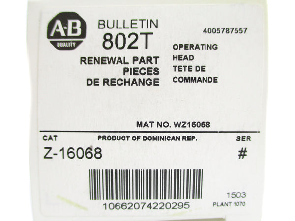 ALLEN BRADLEY Z-16068 (WH) NSMP
