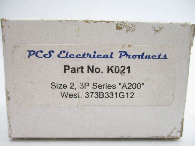 PCS ELECTRICAL PRODUCTS K021 373B331G12 SER. A200 NSMP
