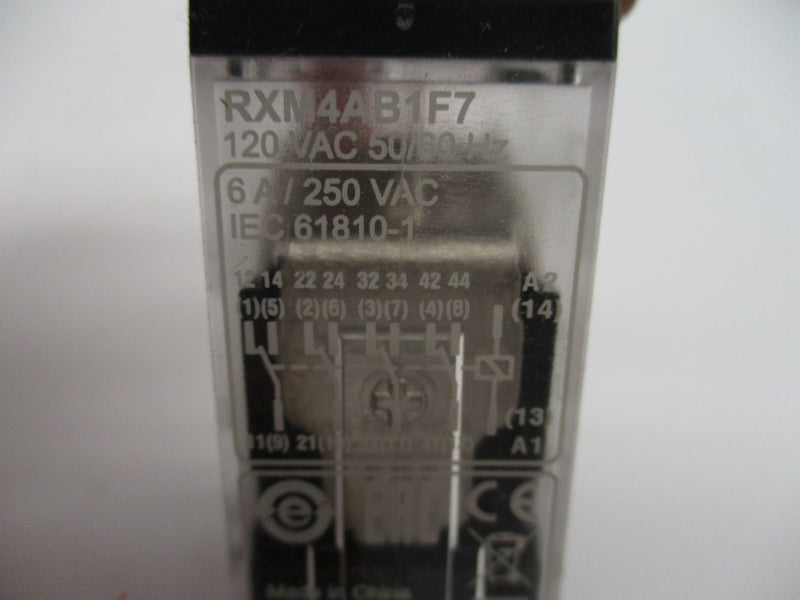 SCHNEIDER ELECTRIC RXM4AB1F7 120VAC 6A (PKG OF 10) NSMP