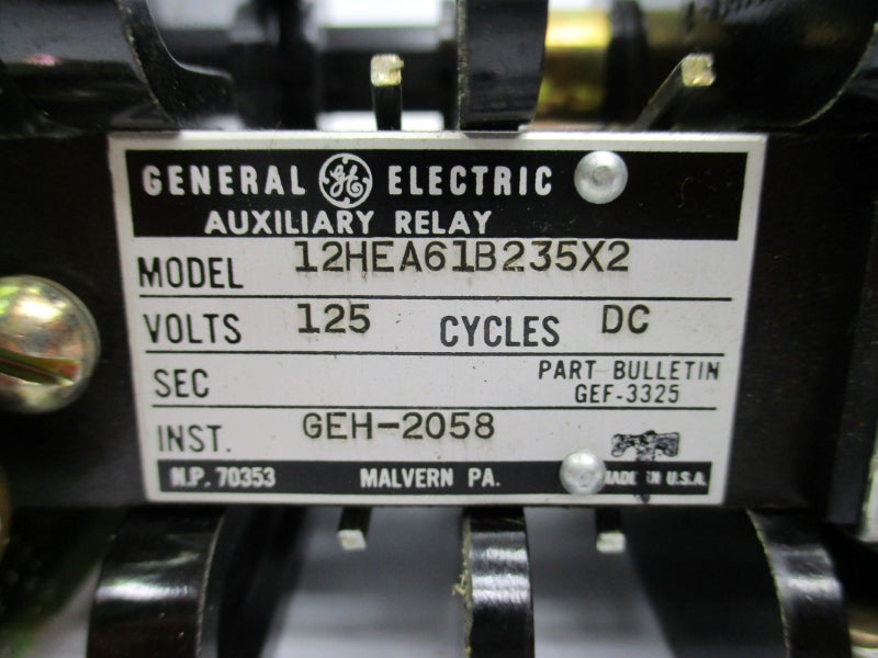 GENERAL ELECTRIC 12HEA61B235X2 125VDC NSNP