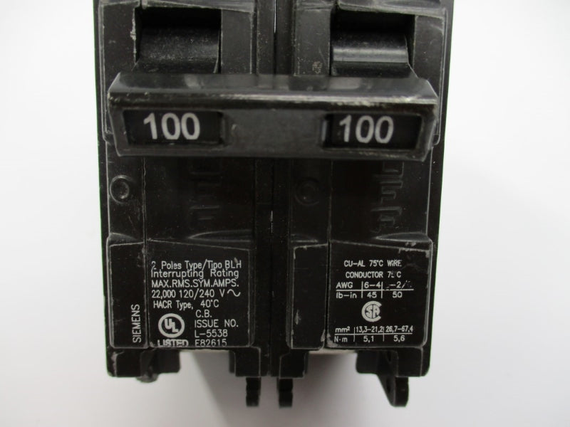 SIEMENS B2100H 120/240V 100A NSNP