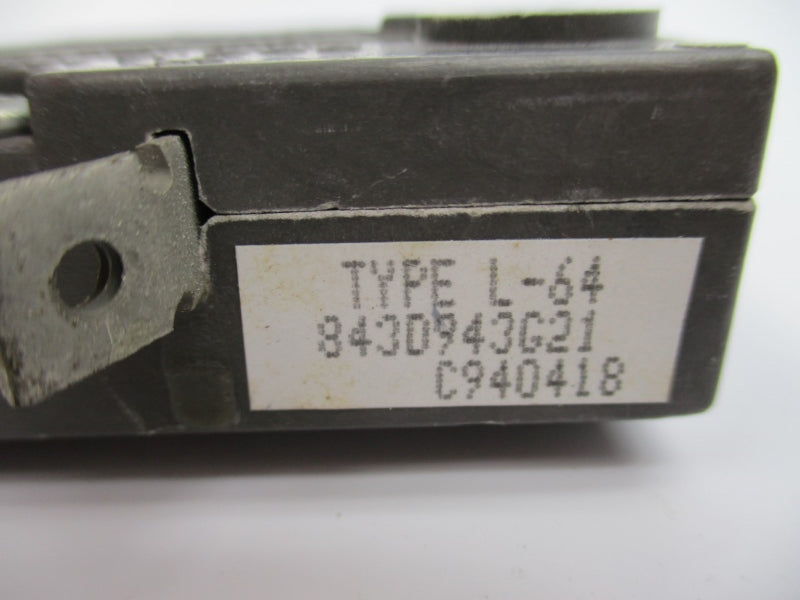 WESTINGHOUSE L-64 8430943G21 600V NSNP
