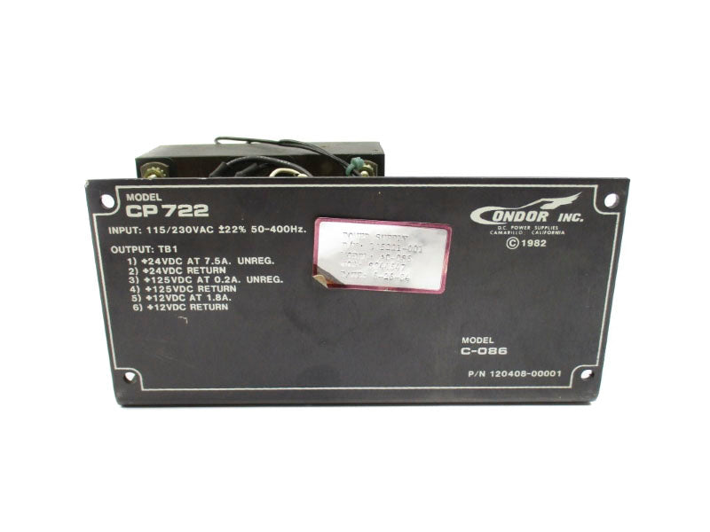 CONDOR CP722 120408-00001 24VDC 7.5A NSNP