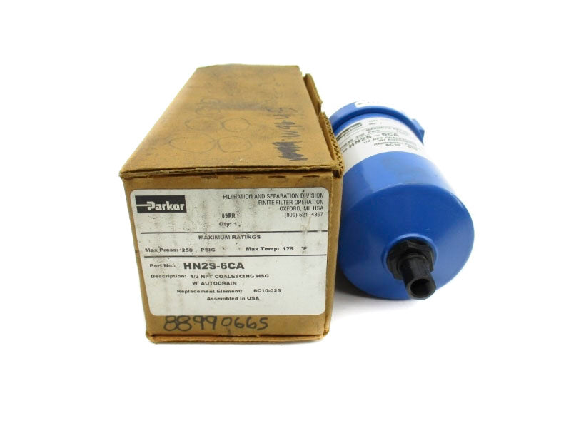 PARKER HN2S-6CA 250PSI 175'F 1/2" NSMP