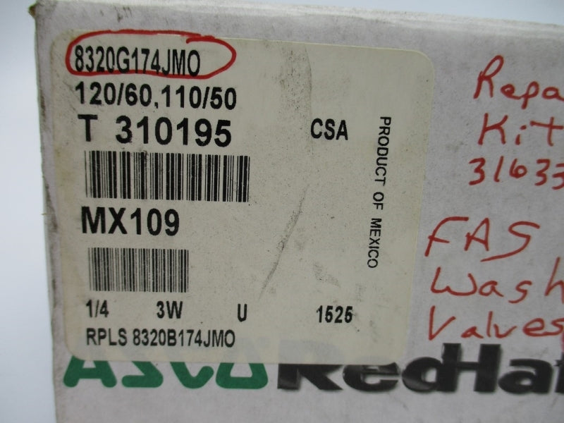 ASCO 8320G174JMO 110/120V 100PSI 1/4" NSMP