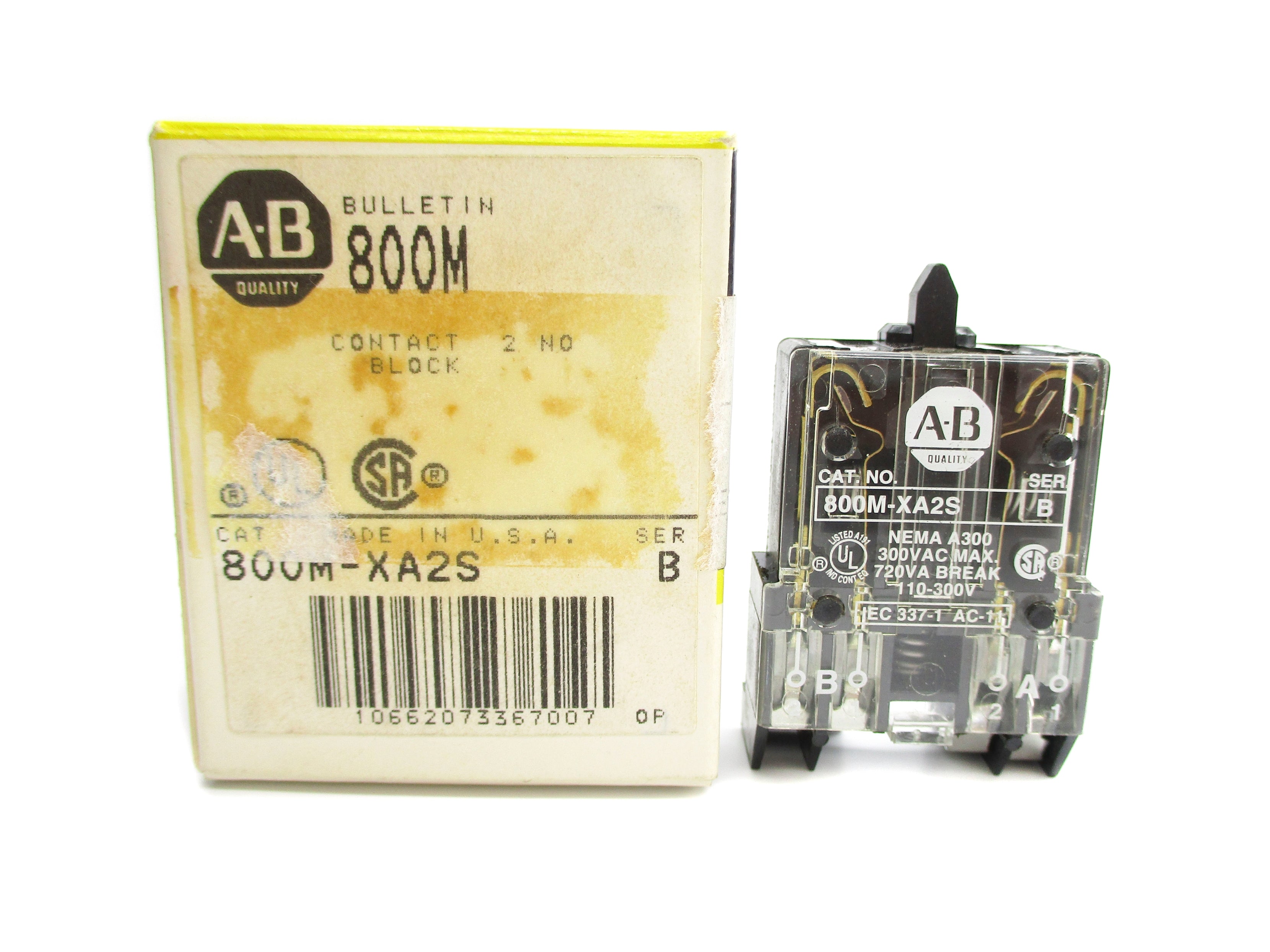INDUSTRIAL SPARE PART 800M-XA2S SER. B 300VAC (BK/YL) NSMP