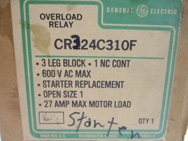 GENERAL ELECTRIC CR224C310F 600VAC 27A NSNP