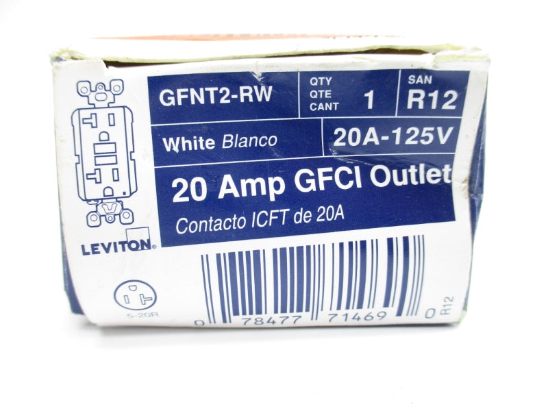 LEVITON GFNT2-RW 125V 20A (WHITE) NSMP