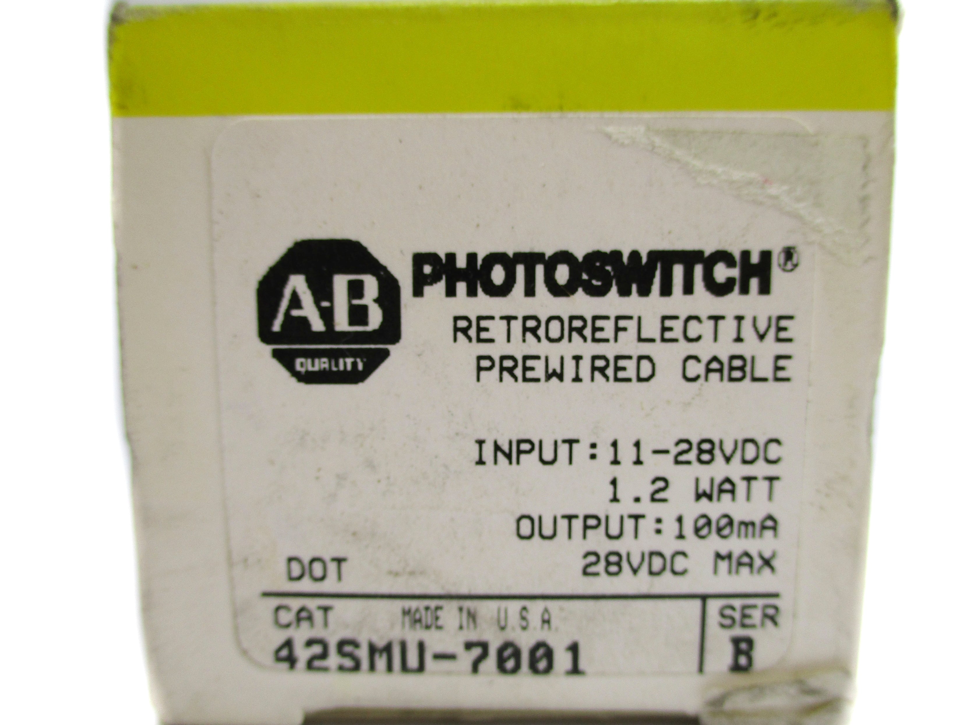 INDUSTRIAL SPARE PART 42SMU-7001 SER. B (BK/YL) NSMP