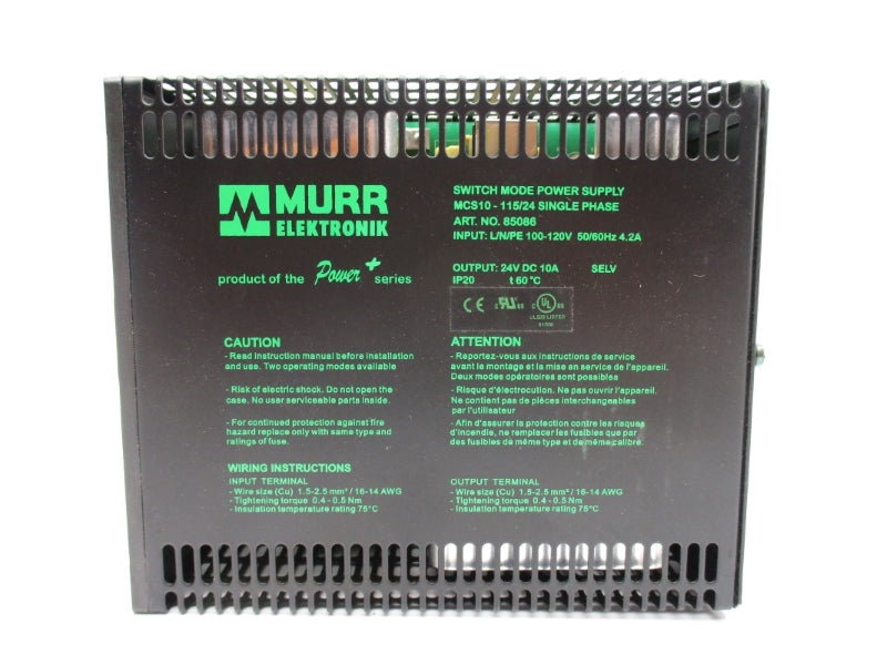 MURR ELEKTRONIK 85086 100-120V 4.2A NSMP