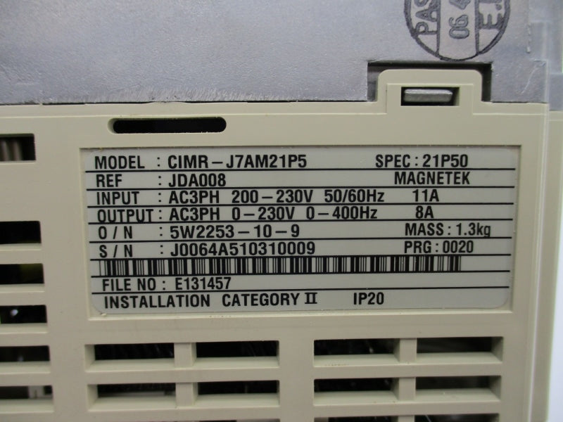YASKAWA CIMR-J7AM21P5 200-230V 11A UNMP